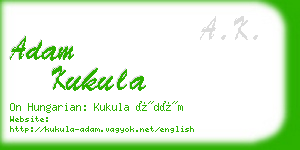 adam kukula business card